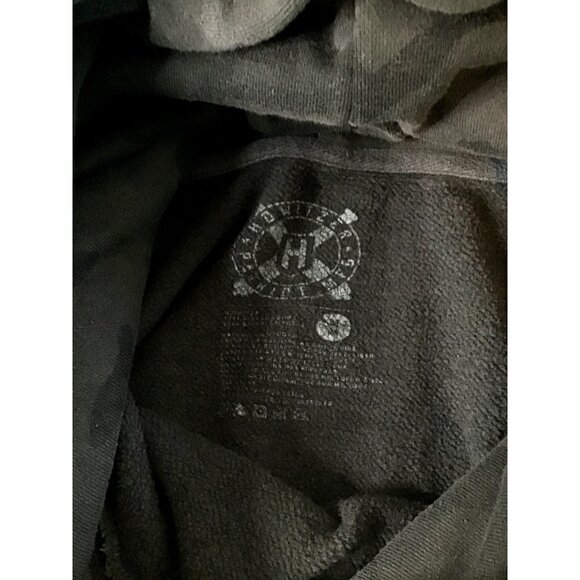 MENS BLACK/GREY PULLOVER KANGAROO POCKET HOODIE SWEATER SIZE MEDIUM - Picture 3 of 6